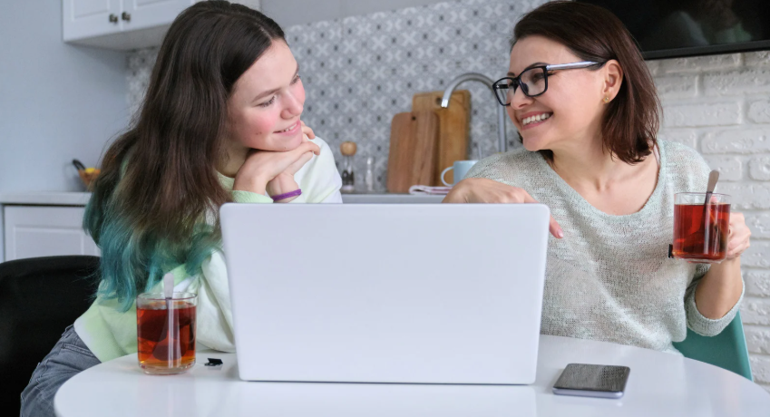 Parent teenager calm conversation
